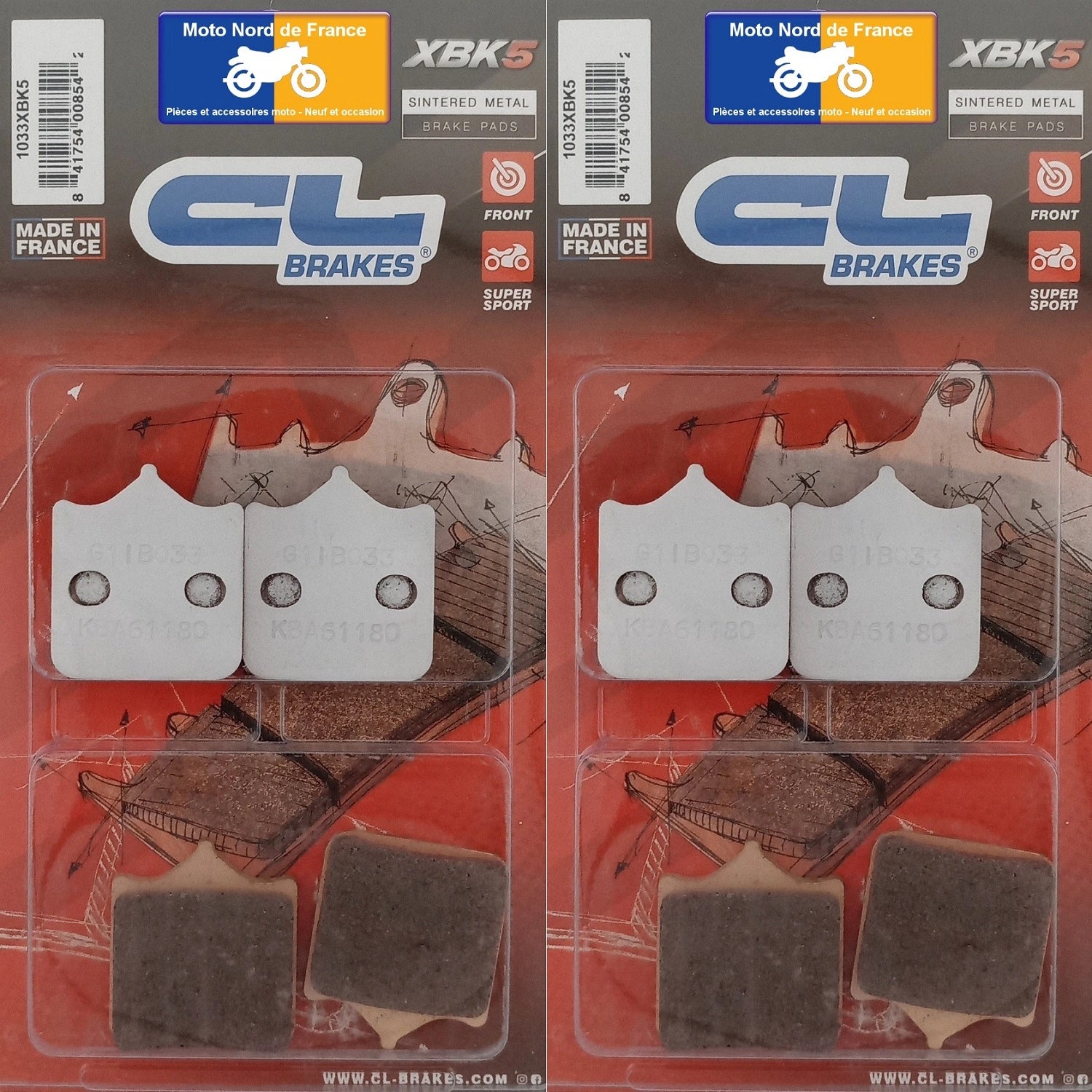 Plaquettes Carbone Lorraine de frein avant - Ducati 749 /S 2003-2007