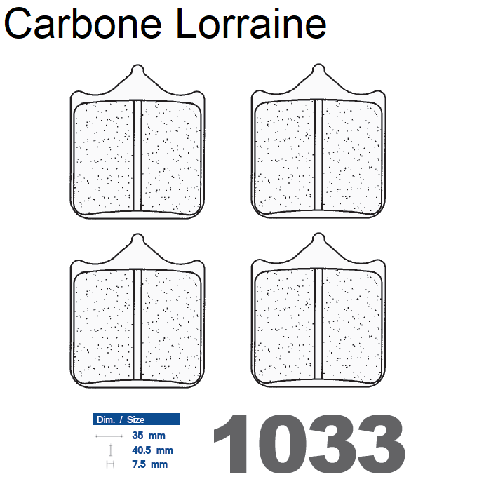 Plaquettes de frein Carbone Lorraine type 1033