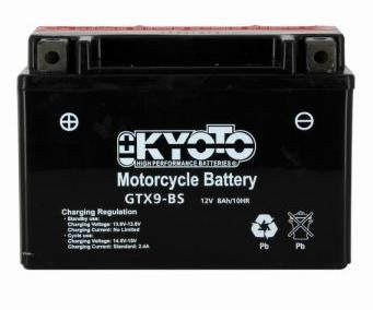 Batterie KYOTO type YTX9-BS AGM (avec acide)