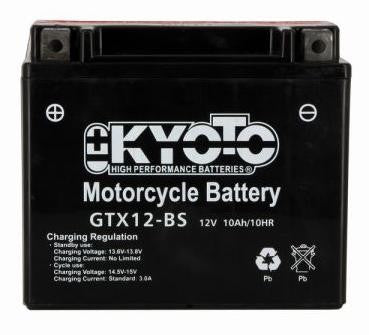 Batterie KYOTO type YTX12-BS AGM (avec acide)
