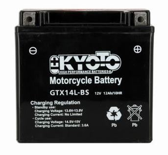 Batterie KYOTO type YTX14L-BS AGM (avec acide)
