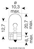 Osram - Ampoule Témoin sans Culot - 12V 5W W2.1x9.6d