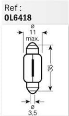 Osram - Ampoule Navette - 12V 5W Sv8.5-8