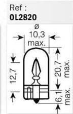 Osram - Ampoule Témoin sans Culot - 12V 2W W2.1x9.6d