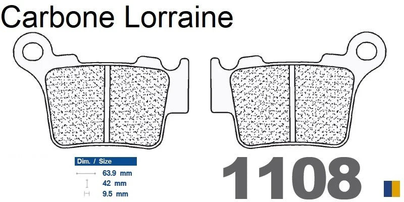Plaquettes Carbone Lorraine de frein arrière - Husqvarna 511 SMR 2011-2013