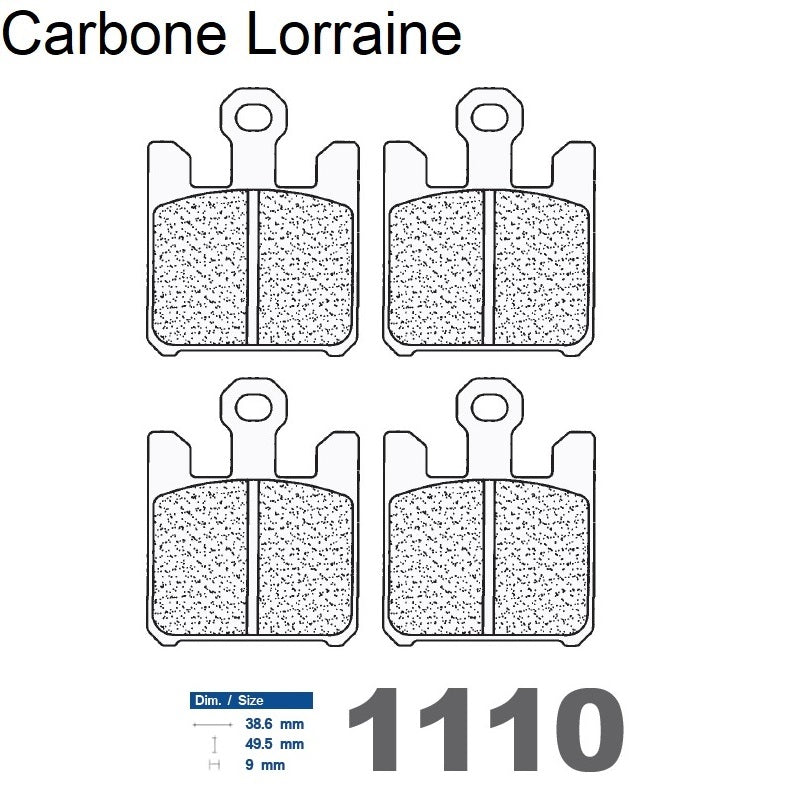 Plaquettes de frein racing Carbone Lorraine type 1110