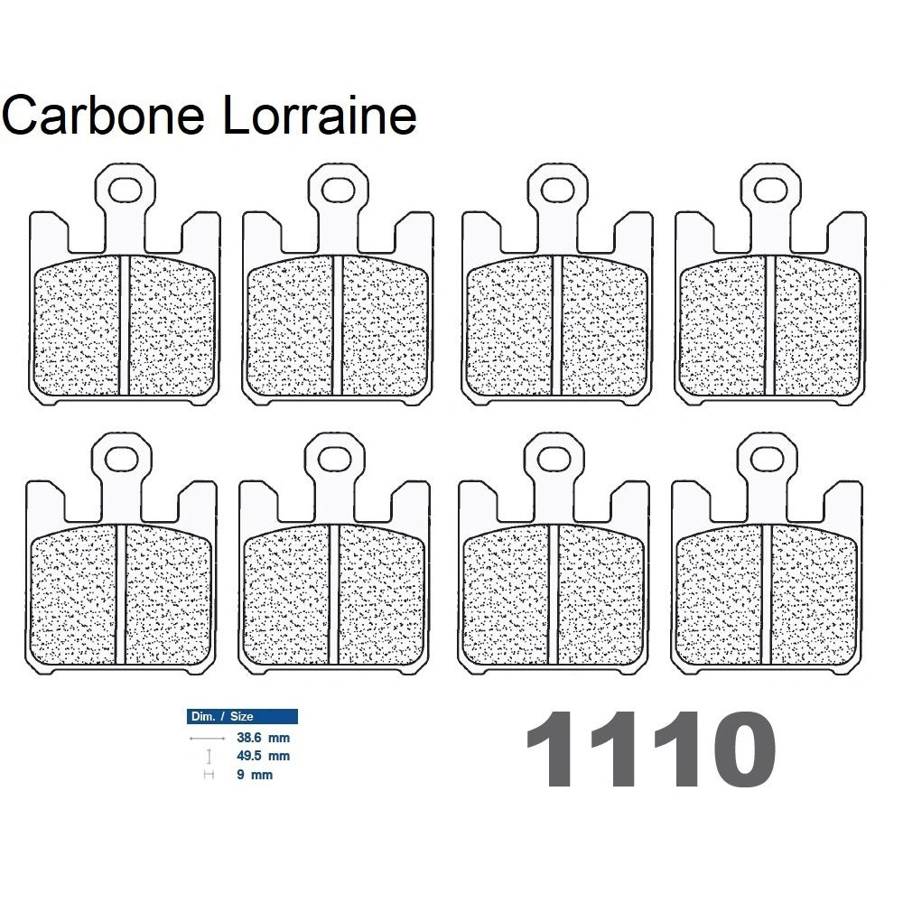 Plaquettes Carbone Lorraine de frein avant - Kawasaki ZX-10R 2004-2007