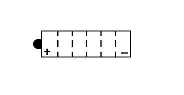 Batterie KYOTO type YB14-A2 (avec acide)