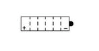 Batterie KYOTO type YB16-B (avec acide)