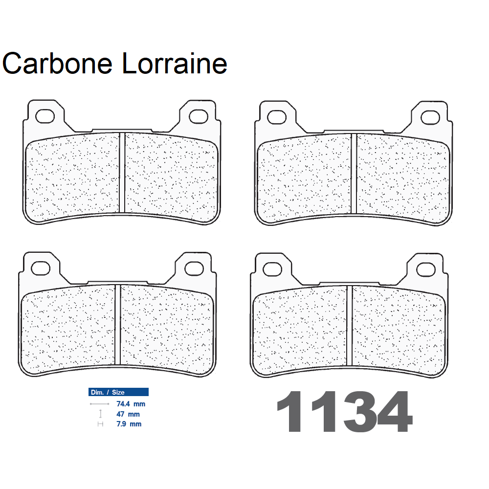 Carbon Lorraine racing front brake pads - Honda CBR 1000 RR Fireblade 2004-2016
