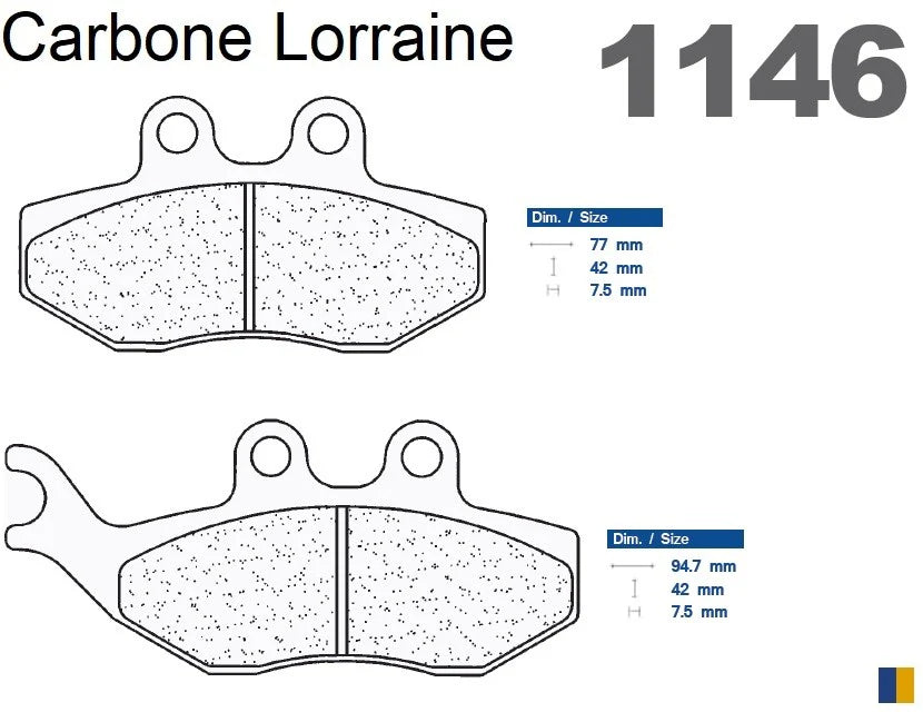 Carbon Lorraine front brake pads - Yamaha 50 TZR 2003-2008