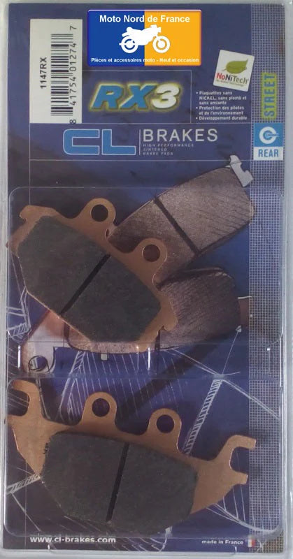 Plaquettes Carbone Lorraine de frein arrière - Yamaha YZF 125 R 2008-2018