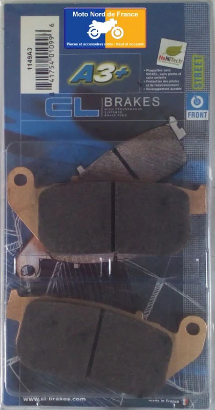 Plaquettes Carbone Lorraine de frein avant - Harley Davidson XL 883 L Superlow 2011-2013