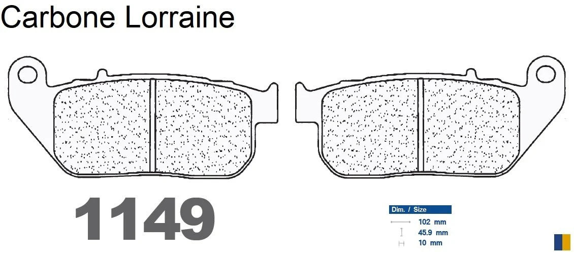 Plaquettes Carbone Lorraine de frein avant - Harley Davidson XL 883 L Superlow 2011-2013