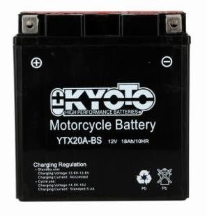 Batterie KYOTO type YTX20A-BS AGM (avec acide)