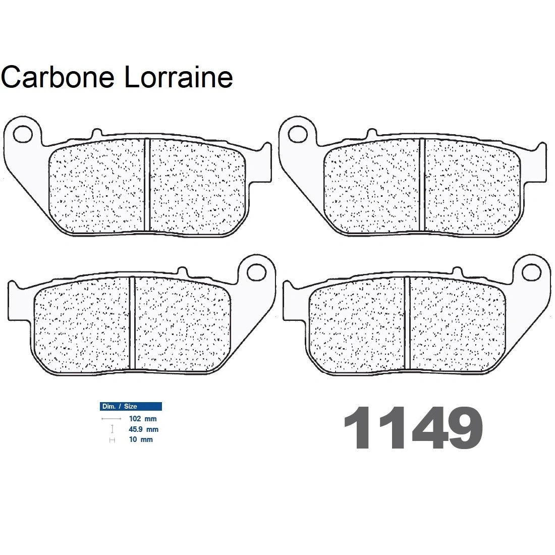 Carbon Lorraine front brake pads - Harley Davidson XL 883 R Roadster 2010-2013