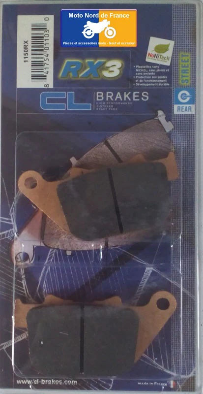 Plaquettes Carbone Lorraine de frein arrière Harley Davidson XL 1200 Sportster C Custom 2004-2013
