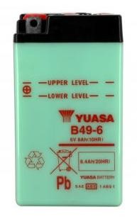 Batterie YUASA type B49-6 (livrée sans acide)