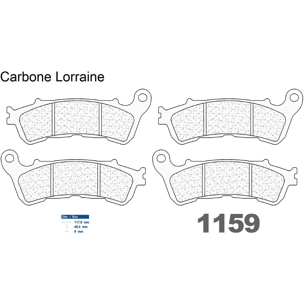 Plaquettes Carbone Lorraine de frein avant - Honda 680 DN-01 2008-2011