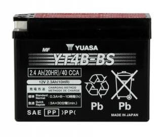 Batterie YUASA type YT4B-BS AGM (avec acide)