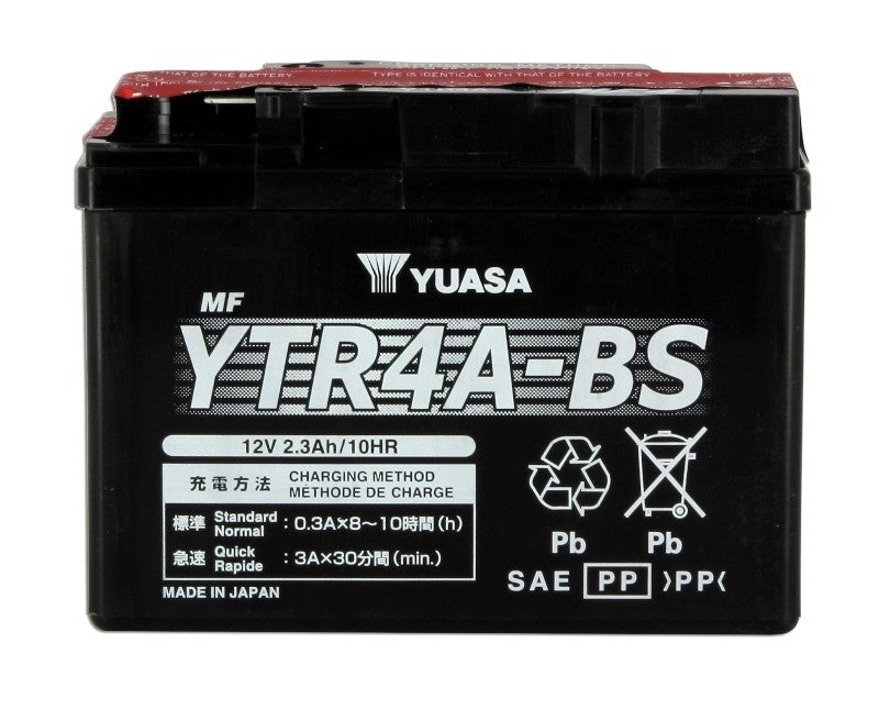 Batterie YUASA type YTR4A-BS AGM (avec acide)