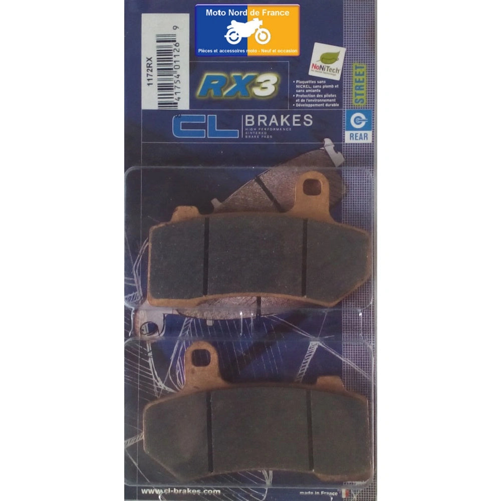 Plaquettes de frein Carbone Lorraine type 1172 RX3