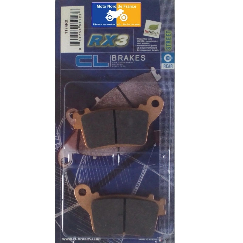 Plaquettes Carbone Lorraine de frein arrière - Honda CBR 600 F 2011-2013