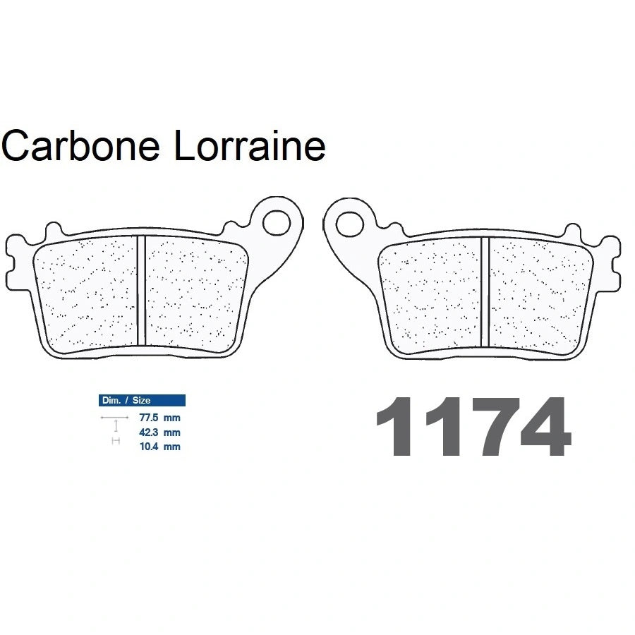 Plaquettes Carbone Lorraine de frein arrière - Honda CBR 600 F 2011-2013