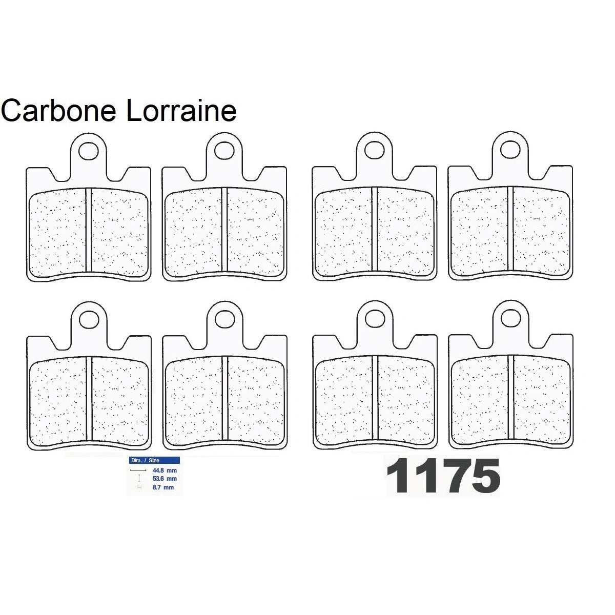 Plaquettes Carbone Lorraine de frein avant - Triumph 1215 Trophy 2012-2013