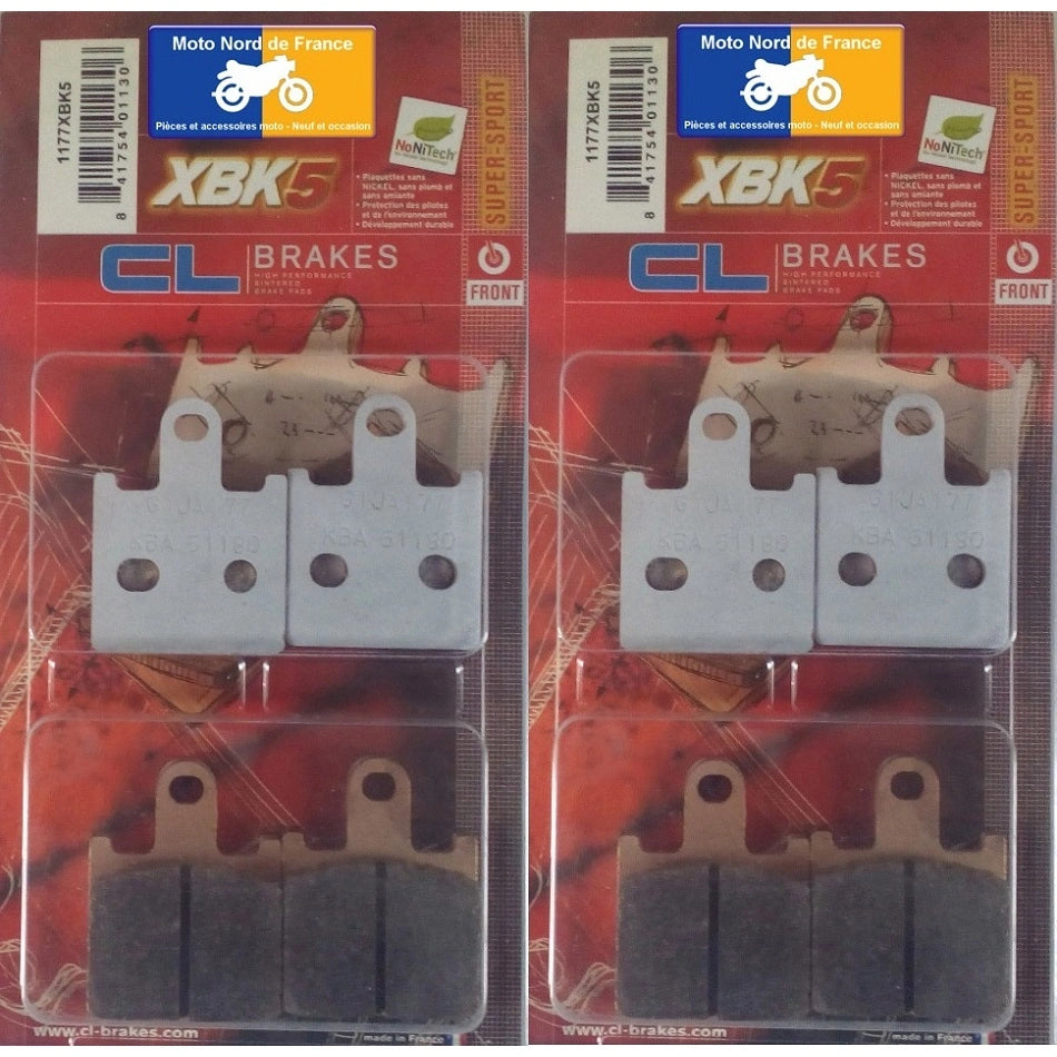 Plaquettes Carbone Lorraine de frein avant - Kawasaki ZX-6R 2007-2017