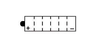 Batterie YUASA type 12N7-4A (livrée sans acide)
