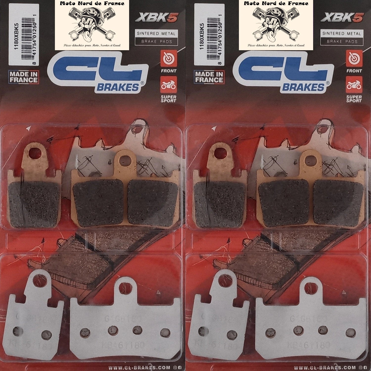 Plaquettes Carbone Lorraine de frein avant - Yamaha YZF-R1 ABS 2012-2014