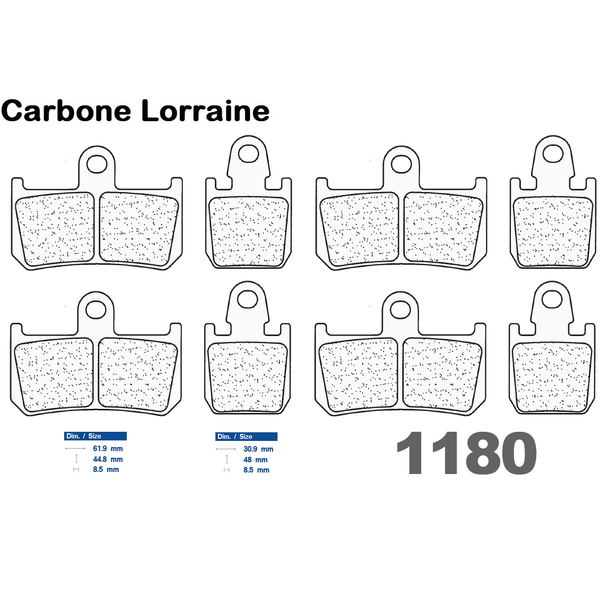 Carbone Lorraine racing brake pads, type 1180 C60