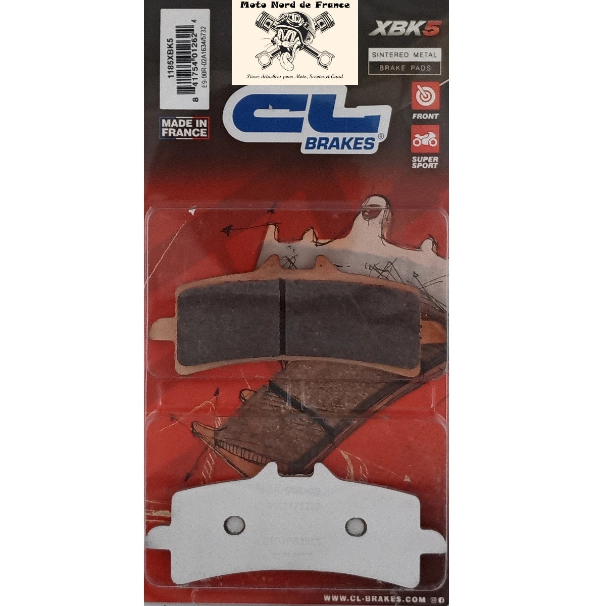 Plaquettes de frein avant Carbone Lorraine type 1185 XBK5