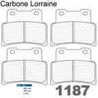Plaquettes Carbone Lorraine de frein avant - Aprilia 750 Shiver GT /ABS 2009-2012