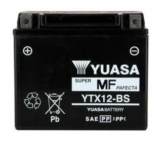 Batterie YUASA type YTX12-BS AGM (avec acide)