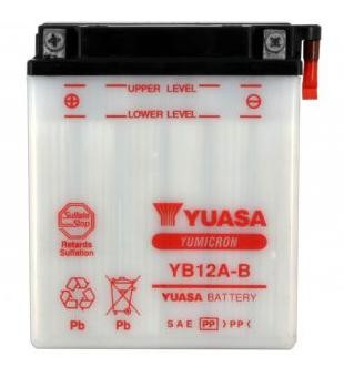 Batterie YUASA type YB12A-B (livrée sans acide)