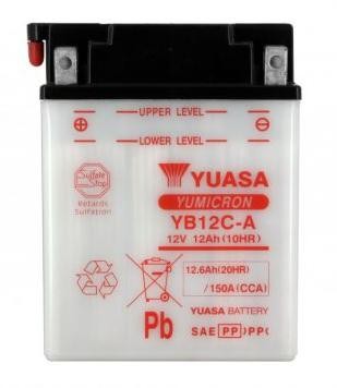 Batterie YUASA type YB12C-A (livrée sans acide)