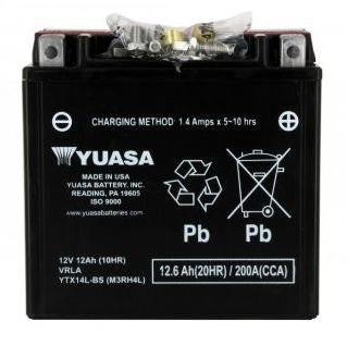 Batterie YUASA type YTX14L-BS AGM (avec acide)
