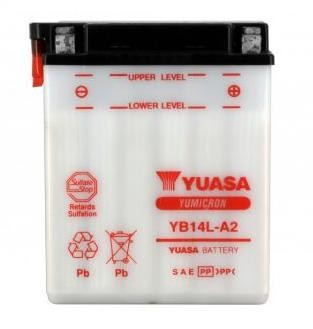 Batterie YUASA type YB14L-A2 (livrée sans acide)