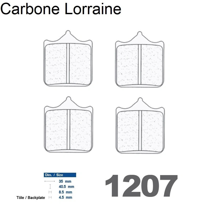 Plaquettes de frein racing Carbone Lorraine type 1207 C60