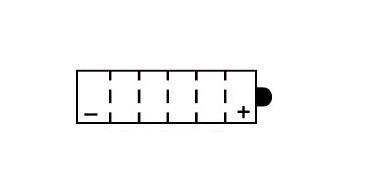 Batterie YUASA type YB14A-A2 (livrée sans acide)