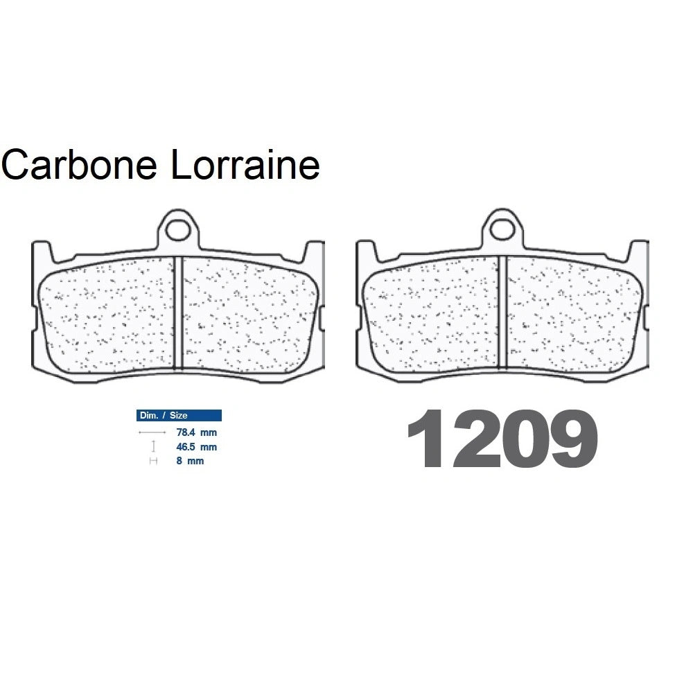 Plaquettes de frein Carbone Lorraine type 1209