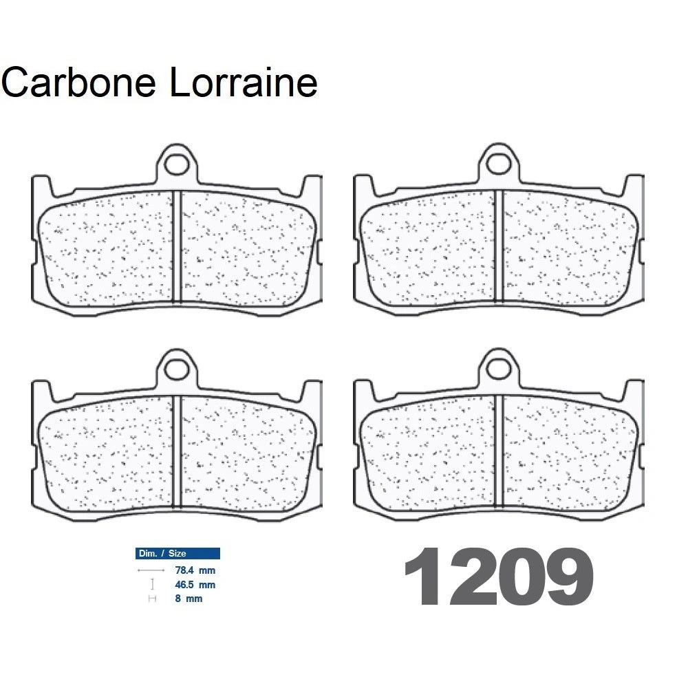 Plaquettes Carbone Lorraine de frein avant - Triumph 675 Daytona 2009-2018