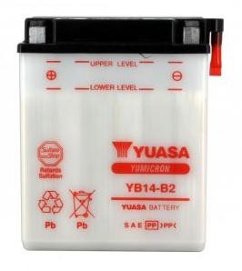 Batterie YUASA type YB14-B2 (livrée sans acide)