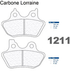 Plaquettes Carbone Lorraine de frein arrière Harley Davidson 1584 Street Glide FLHX 2007