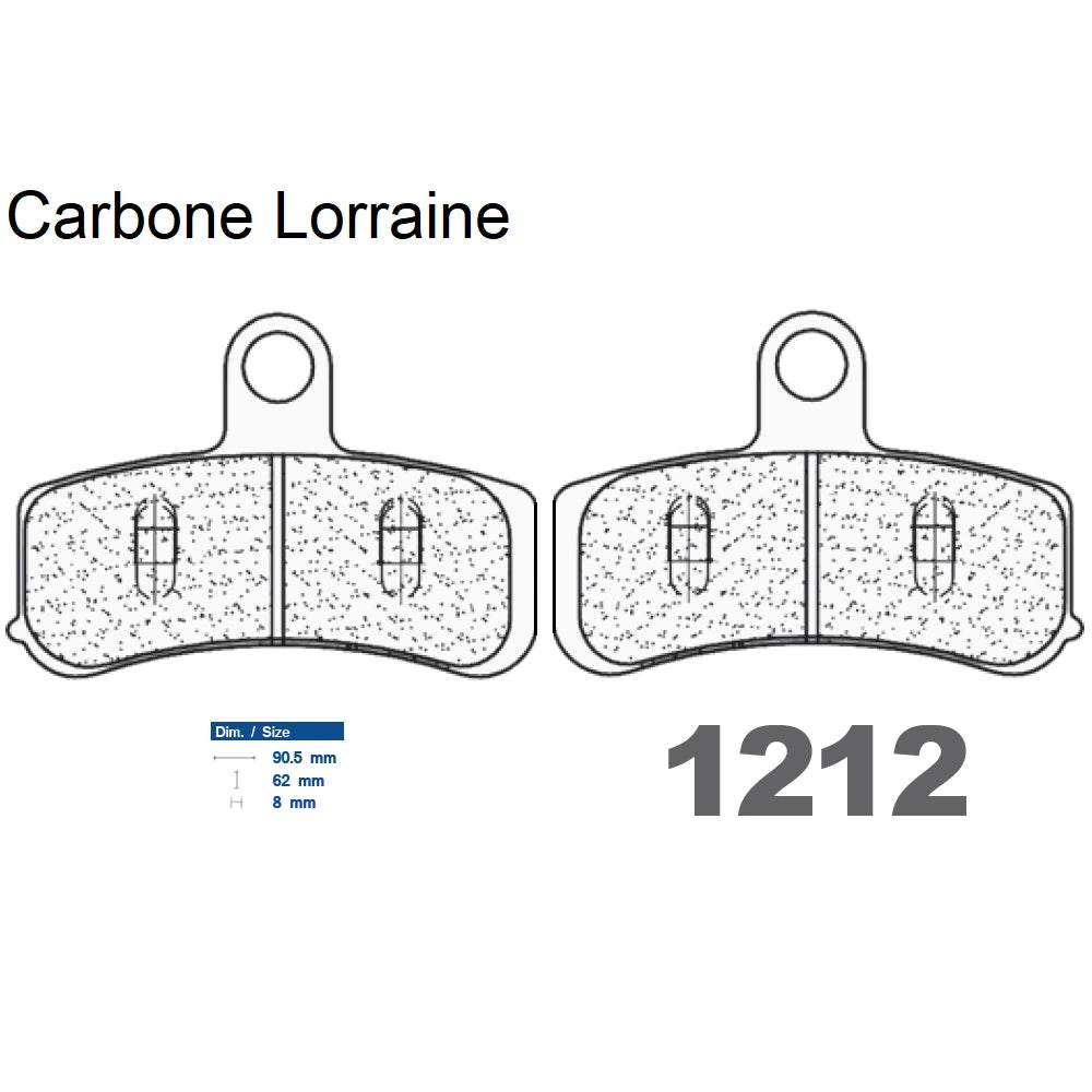 Plaquettes de frein Carbone Lorraine type 1212 A3+