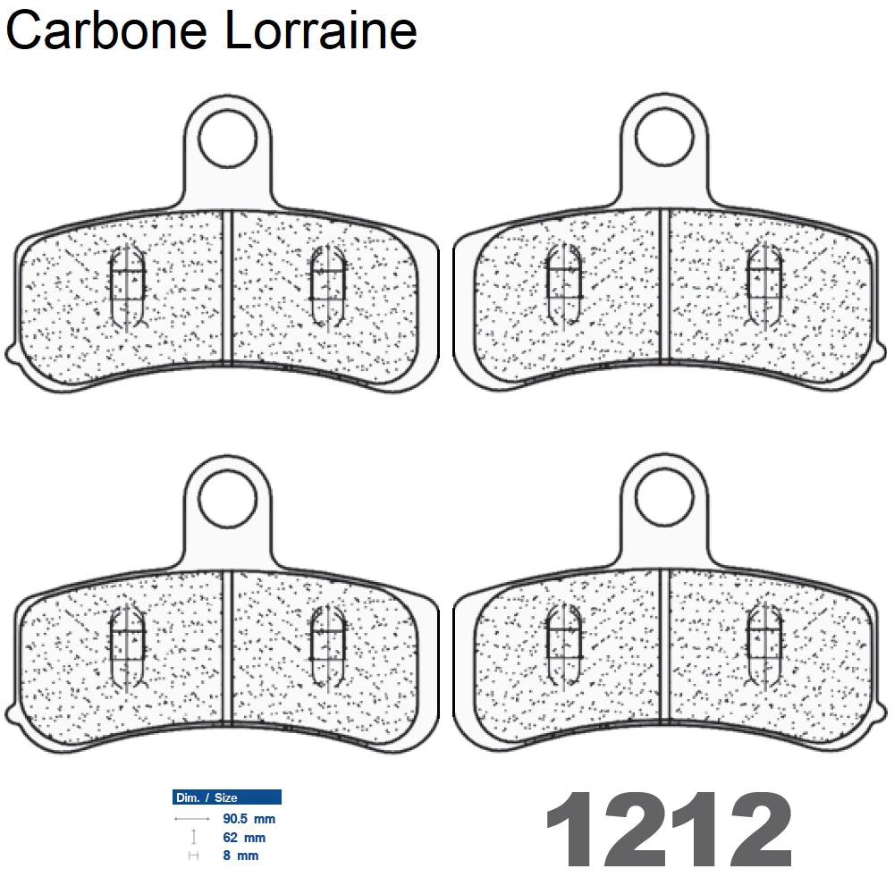 Plaquettes Carbone Lorraine de frein avant Harley Davidson 1690 Fat Bob 2012-2014
