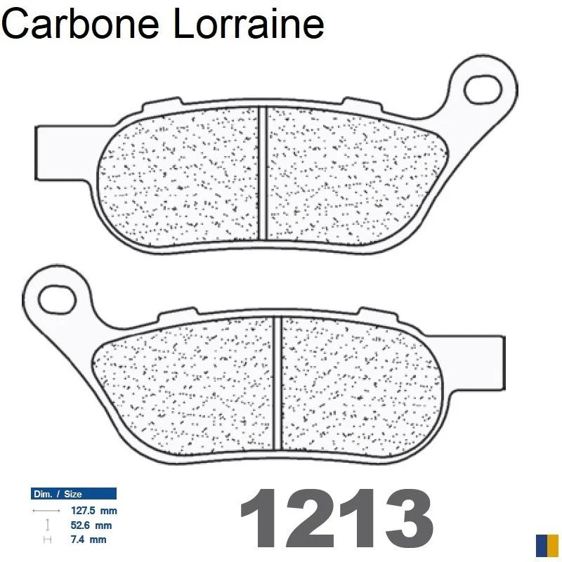 Plaquettes Carbone Lorraine de frein arrière Harley Davidson 1690 Breakout 2013-2017