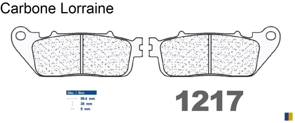 Plaquettes Carbone Lorraine de frein arrière - Honda VFR 800 F (ABS) 2014-2019